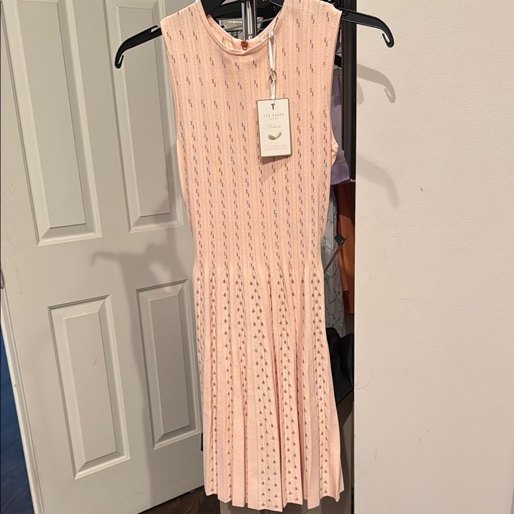 Ted Baker (peachy pink)Sleeveless dress.